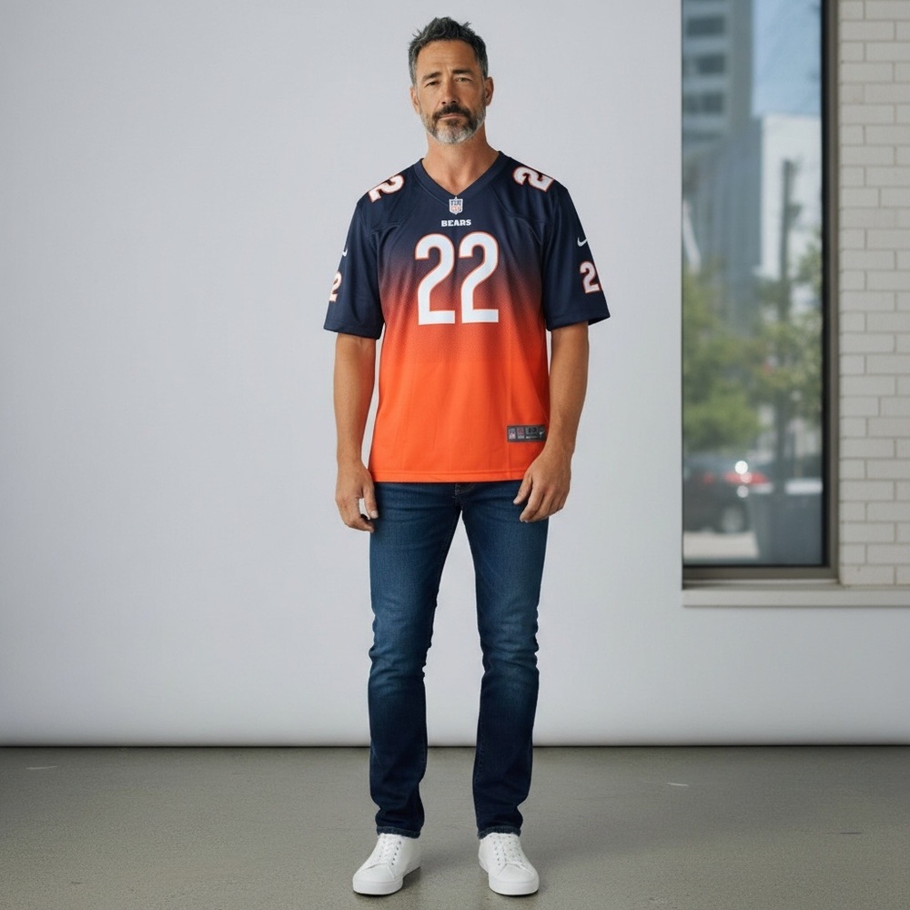 Nike Men's Navy and Orange Matt Forte Chicago Bears Jersey